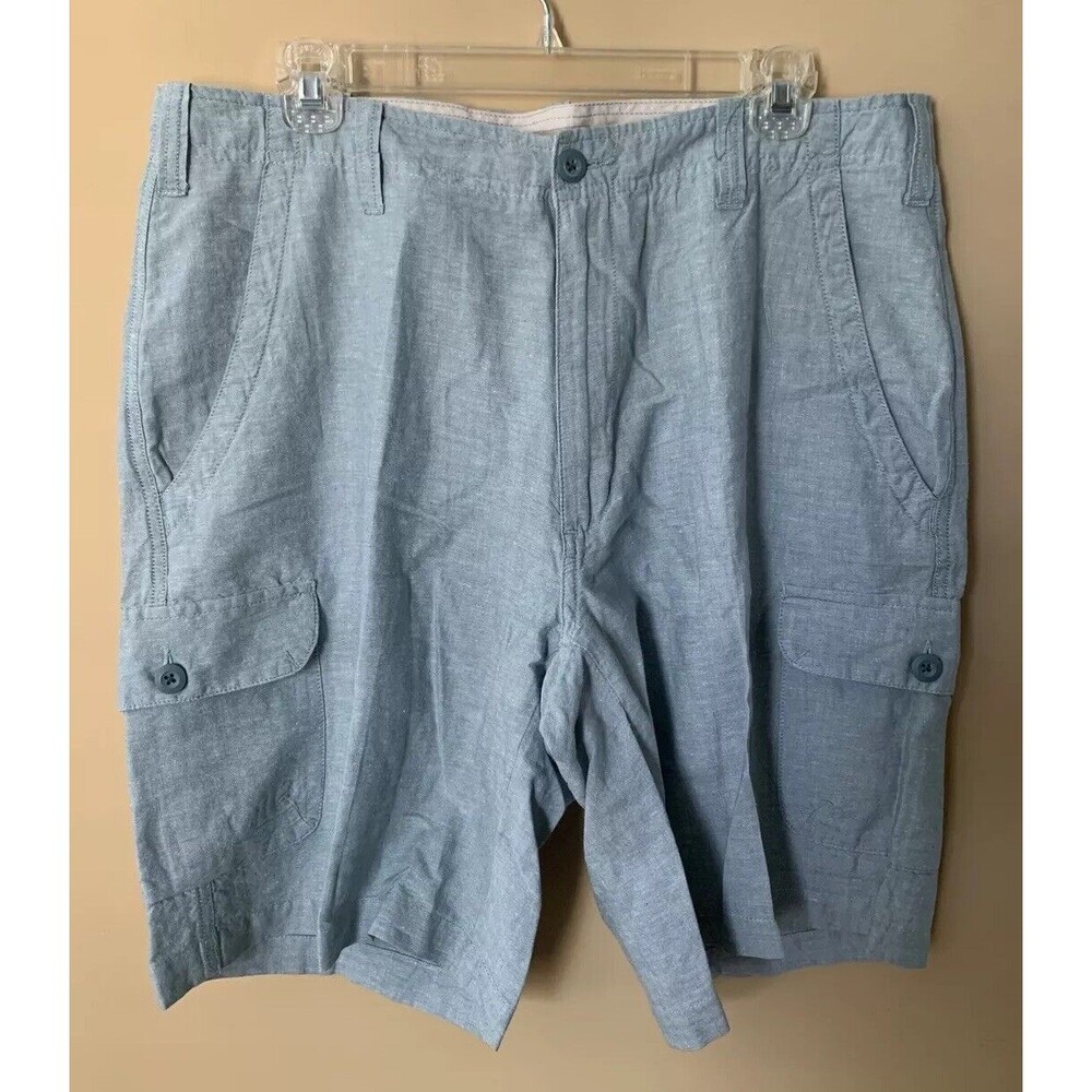 Bruno Mens Shorts Sz 36 Light Blue Cotton Classic Fit Summer Causal Vacation B6